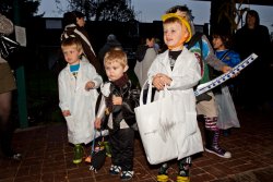 Trick or Treating at Country Village with random kids