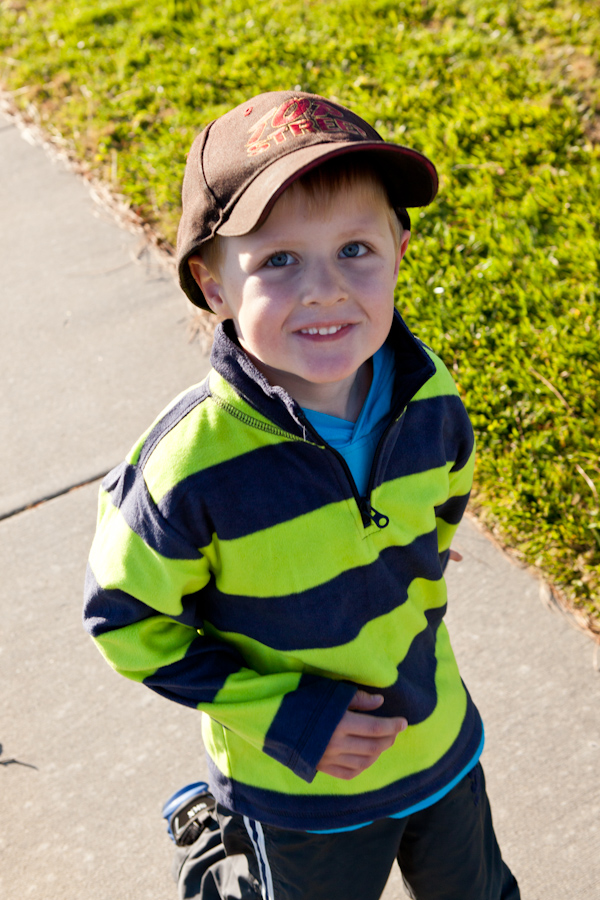 Andrew stole Grandpa Allen's hat