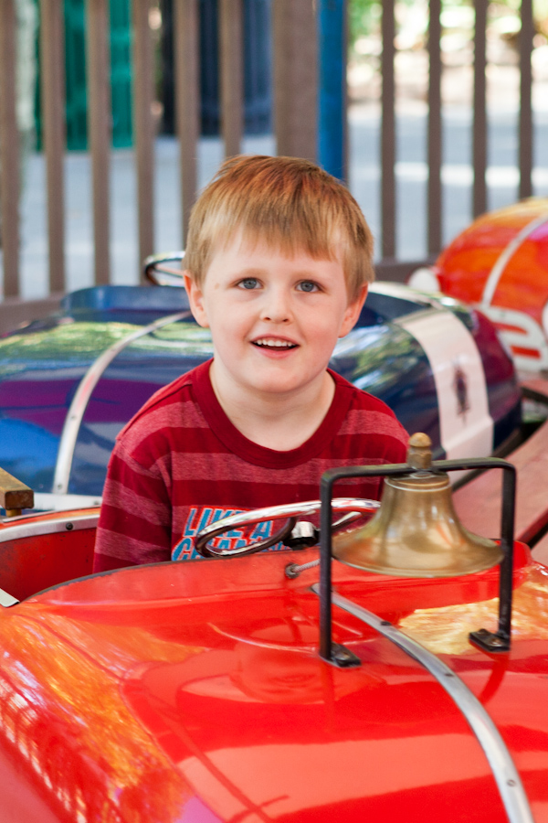 Will ringing the bell mercilessly in the cars at Happy Hollow