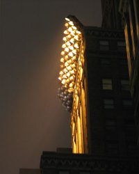 The bank of lights used to illuminate Grand Central Station