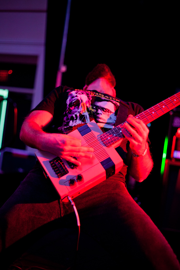 Ryan Postlethwait (Mega Beardo) rocking the NES guitar 6