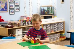 Will immediately found the LEGO box in his classroom