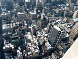 From the Empire State Building, down there