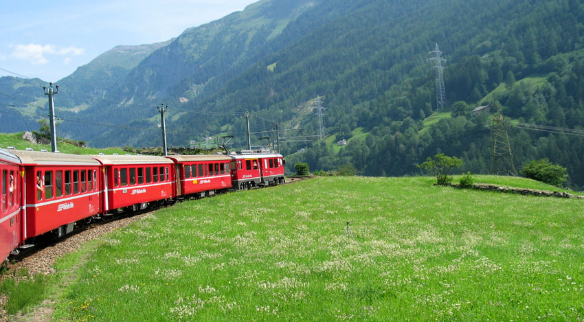 Our train to Switzerland