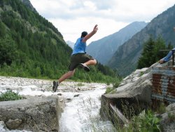 Tyler jumping the river