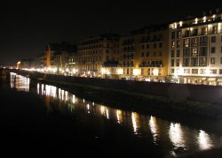 West on the Arno River from the Ponte Vecchio