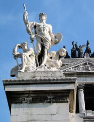 One of 862 statues in front of the palace