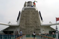 The rock climbing wall