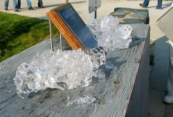 Glacial ice on display