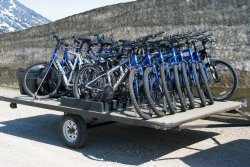 Our bikes on the trailer