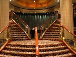 The staircase in the Cascades dining room