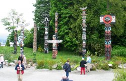 Totem poles in Stanley Park