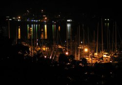 The harbor at night