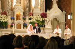 Lighting the wedding candle