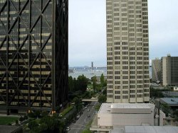 View from the hotel, taken from Kristin's balcony on the 10th floor