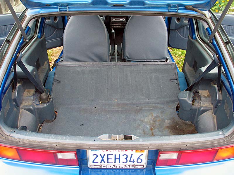 The "Before" picture, with the seat folded down