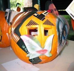 Isabella's mixed media pumpkin