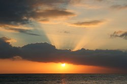 Sunset from a beach on the southwest shore, 2005-12-27