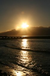 2 whole sunset photos from the Old Lahaina Luau