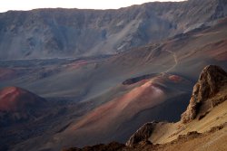 Volcanic cones inside the crater