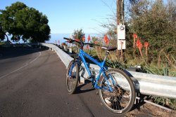 Bicycling down the volcano