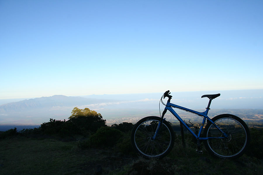 Near the top overlooking the island