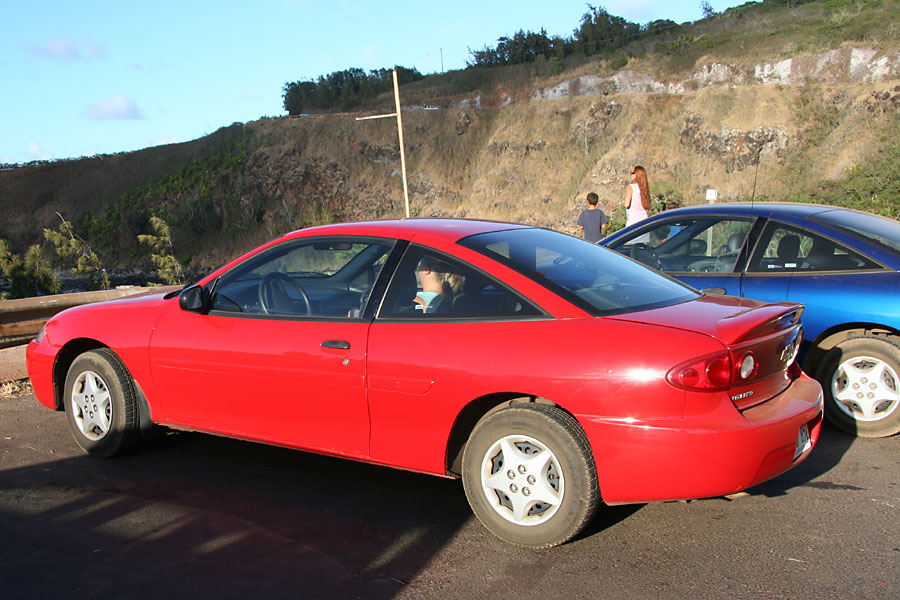 Quite possibly the ugliest, slowest rental car on the island