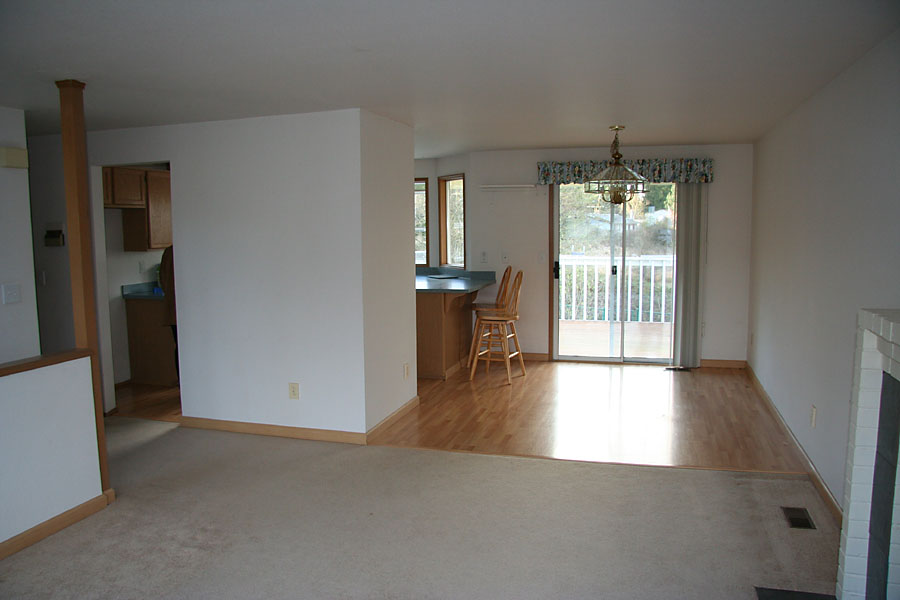 Living room and dining room