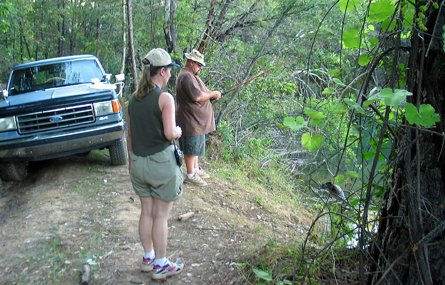 Fishin' where it was 100 yards above the water line last year