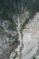 A chocolate milk waterfall