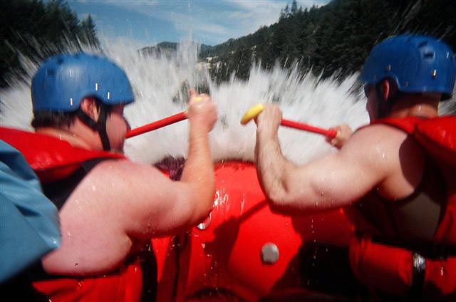 Action shot on the Kicking Horse River