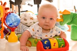 Andy in the ExerSaucer