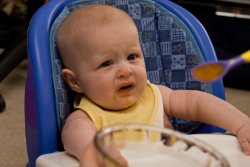 Andrew eating butternut squash