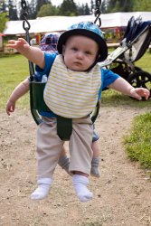 Andrew swinging at the park