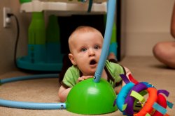 William beneath the jumperoo