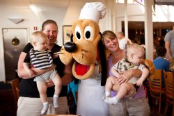 Andy, Bekki, Grandma Deb and Will with Pluto