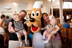 Andy, Bekki, Grandma Deb and Will with Pluto