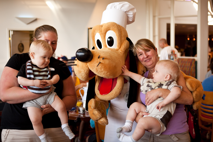 Andy, Bekki, Grandma Deb and Will with Pluto