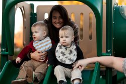 Will, Tori and Andy on the slide