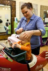 William getting his hair cut