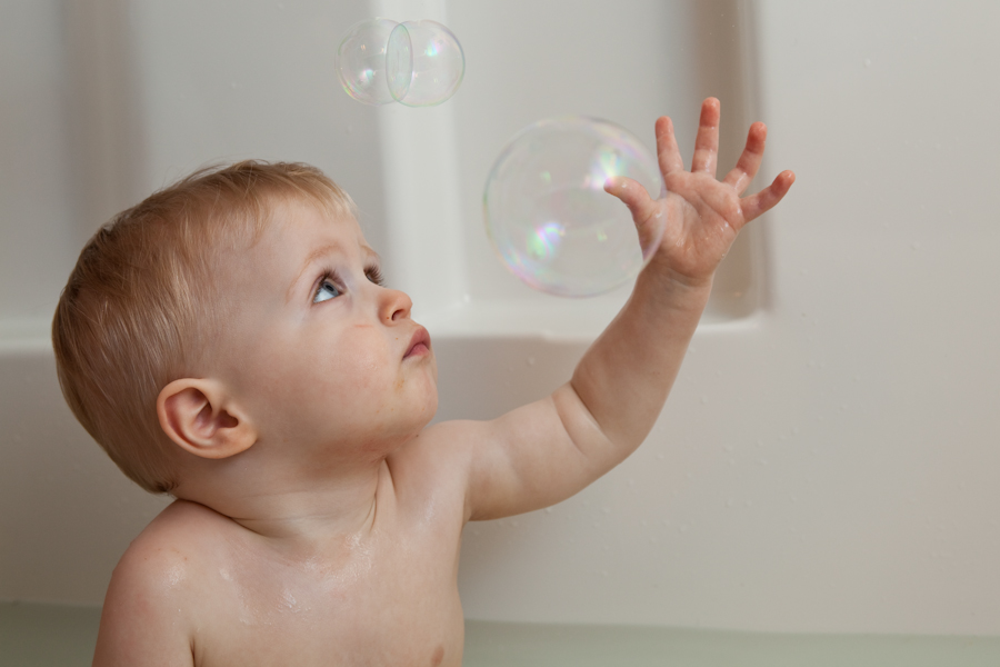 Andrew with bubbles