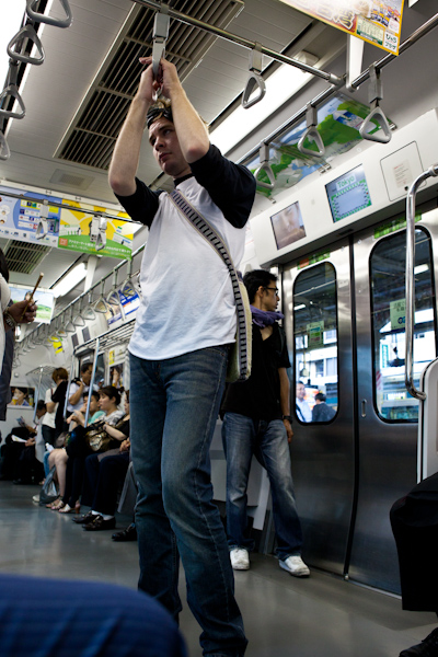 David on a train