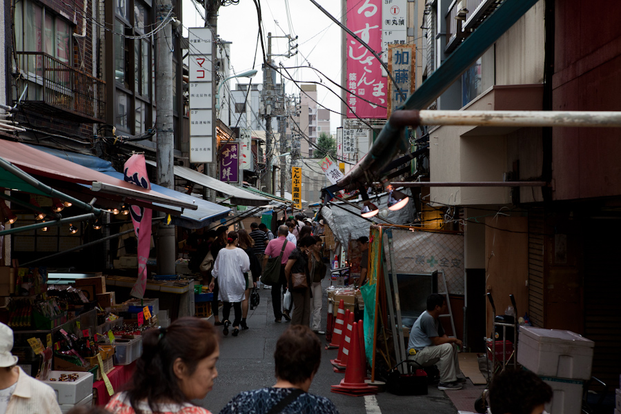 A fish market alley