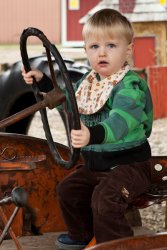 William driving the tractor