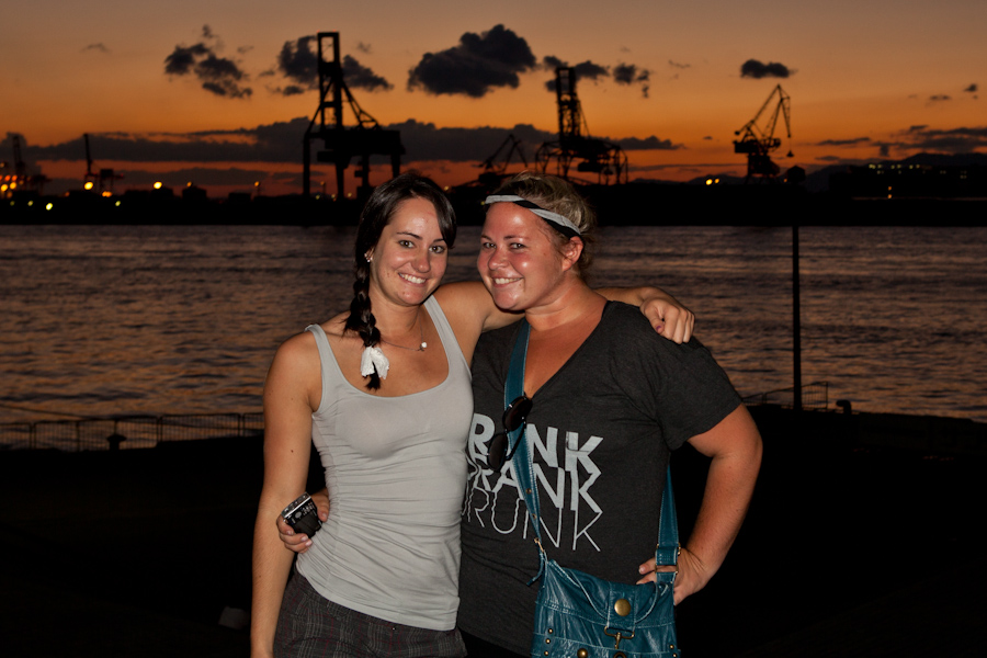 Tori, Jessie and an Osaka sunset 1