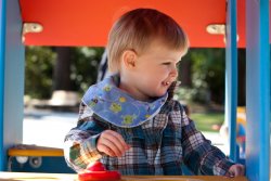 Andrew at the "hot dog stand"