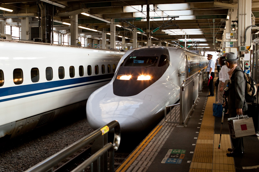 Incoming bullet train