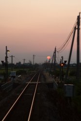 Sunset from the train