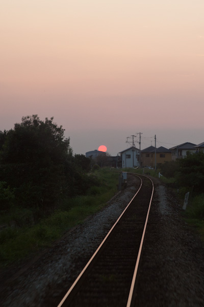 Sunset from the train