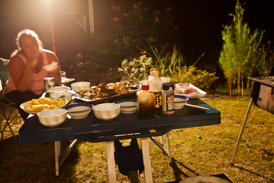 Backyard grill feast